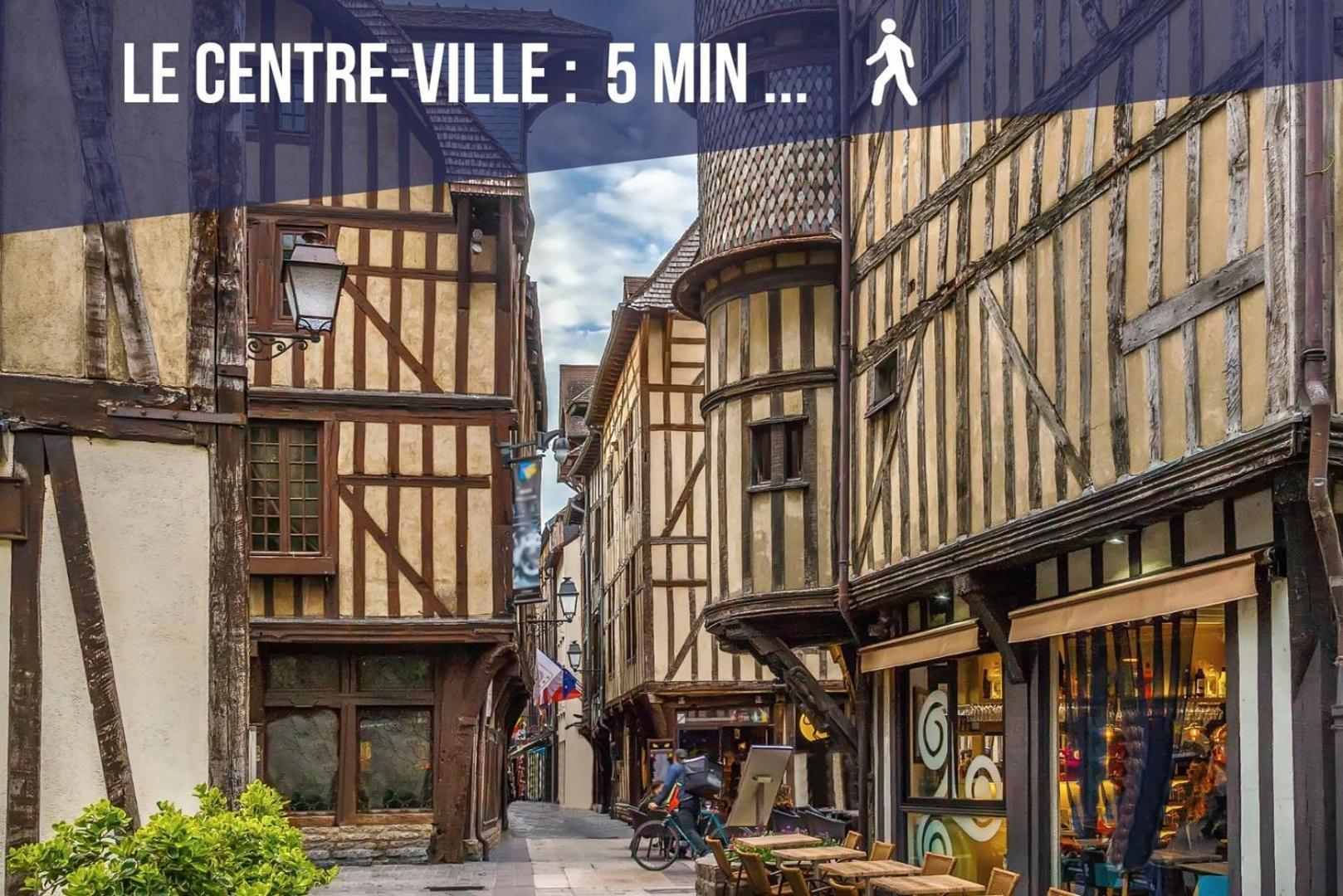 Le Travel - Appartement Equipe Proche Centre Et Yschools Troyes Esterno foto